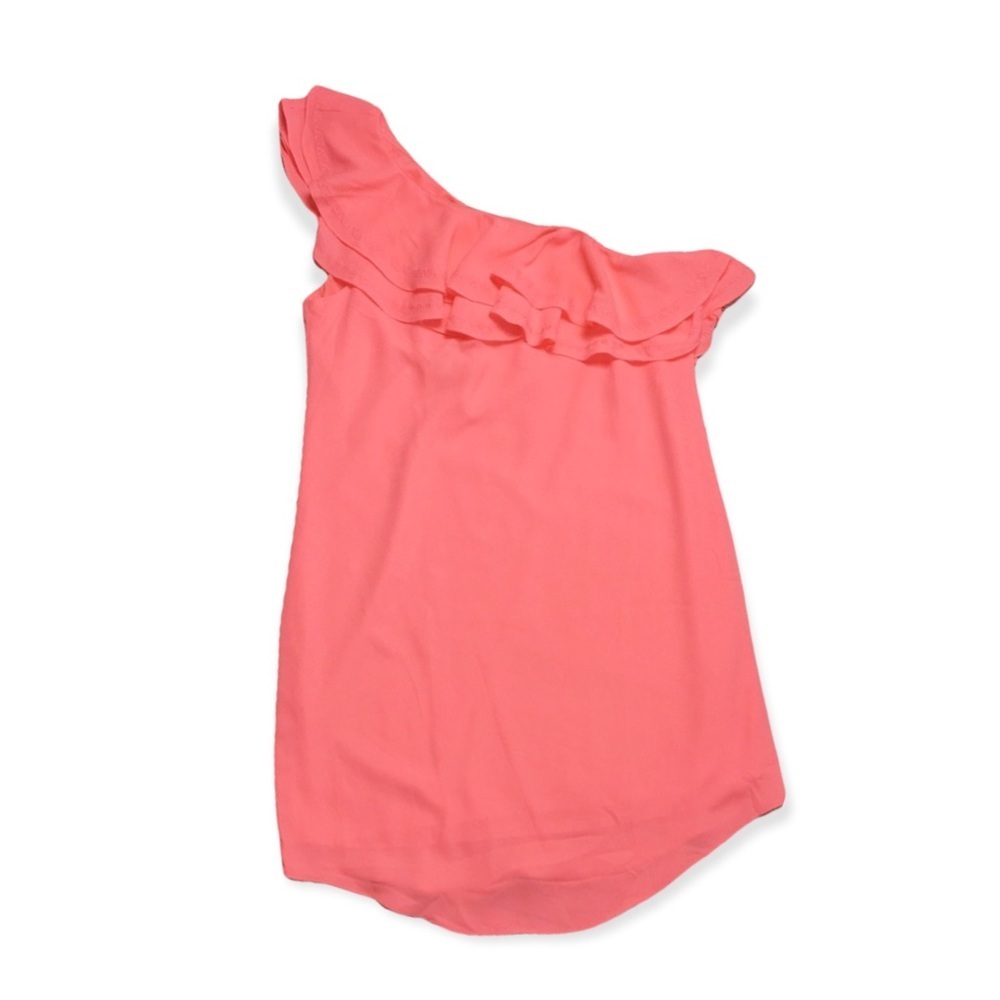 APT 9 Coral One-Shoulder Ruffle Dress M NWT